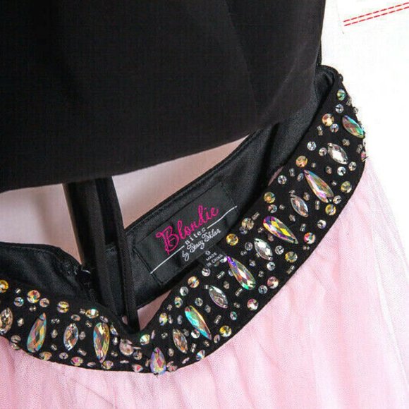 Blondie Nite Prom Bridesmaid Halter Formal Dress 9 - Picture 11 of 12